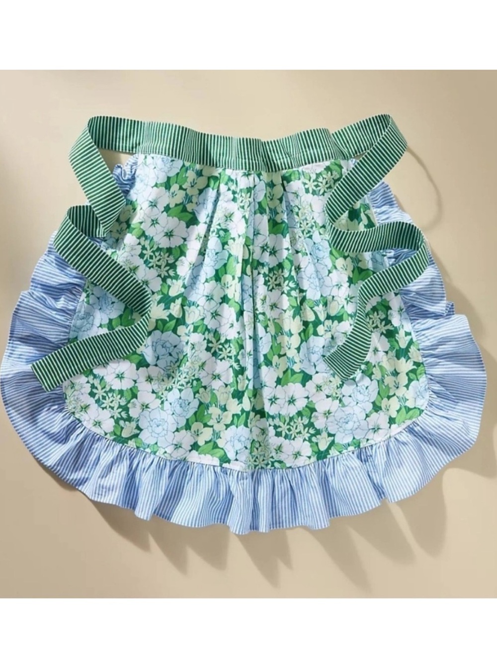 Anthropologie Blue and‎ Green Lyla Floral Apron